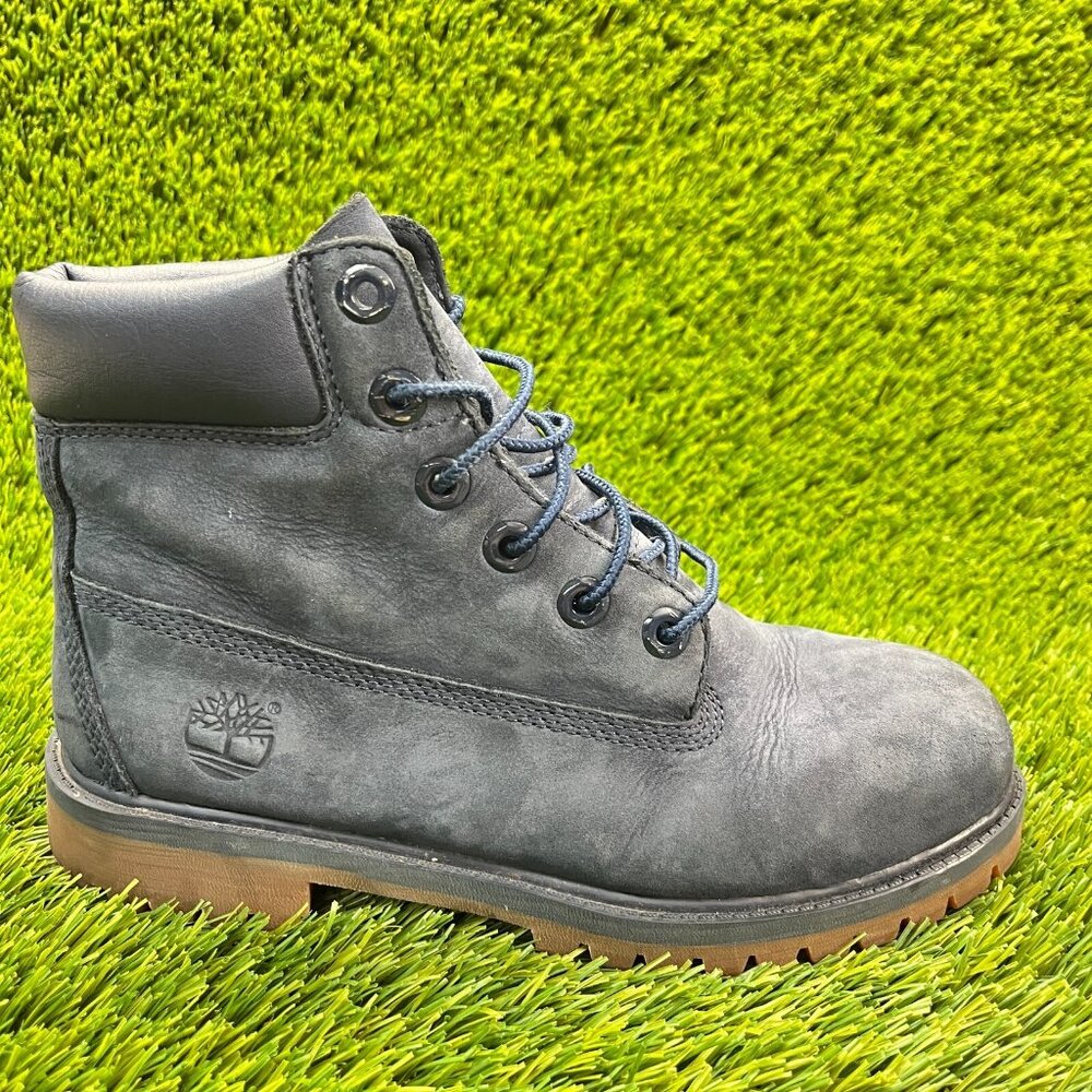 Timberland 6 Inch Premium Boys Size 5Y Blue Athletic Outdoor Hiking Shoes Boots